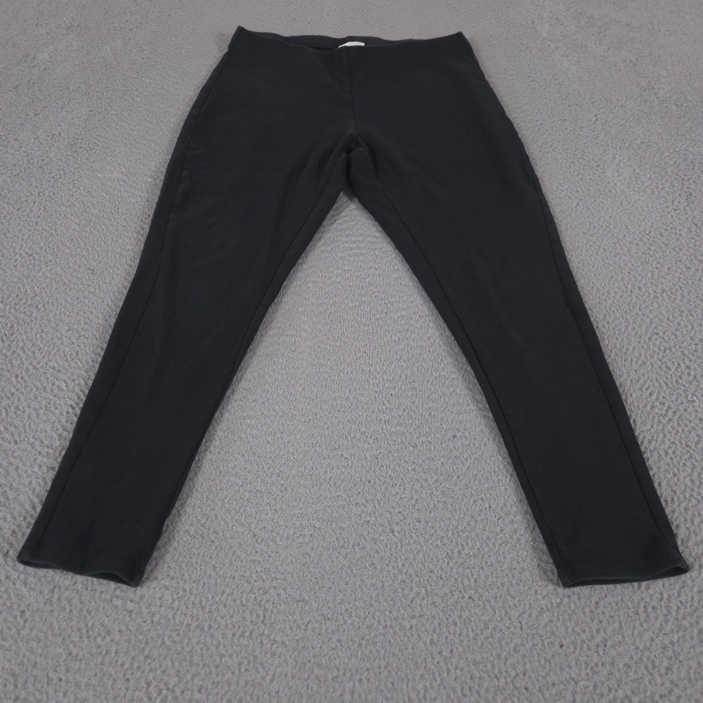 Pure Jill Leggings Womens Medium Black‎ Slim Leg Cotton Spandex Stretch Pull On